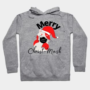 Merry Christ-Mask. Meowy Christmas, Funny 2020 Quarantine Cat Christmas Shirt, Sweater, Christmas Gift for Cat Lovers Hoodie